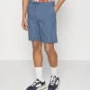 Pier One LINEN BLEND DRAWCORD SHORTS - Shorts - Blue -Pier One Store 3ed7af71cb3f4deeb750cc63959c017b