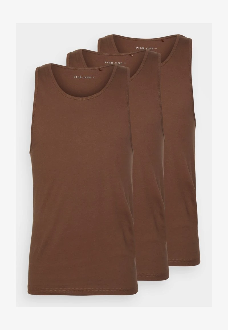 Pier One 3PCK SKIN TONE RIB VEST - Unterhemd/-shirt - Brown 6 Pier One 3PCK SKIN TONE RIB VEST - Unterhemd/-shirt - Brown – Bild 4