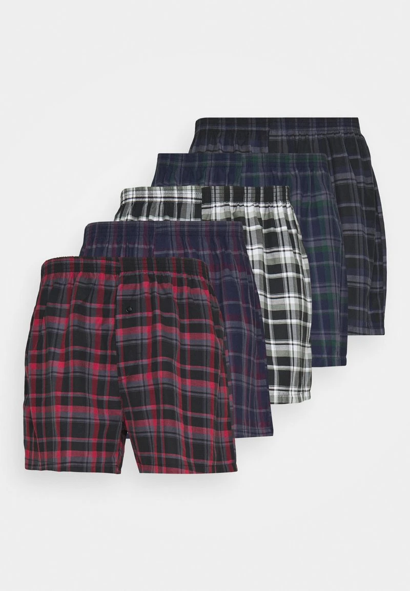 Pier One 5 PACK - Boxershorts - Black /dark Blue /dark Green 3 Pier One 5 PACK - Boxershorts - Black /dark Blue /dark Green