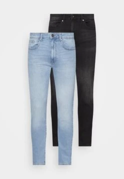 Pier One 2 PACK - Jeans Skinny Fit - Light Blue/black -Pier One Store 744b89c1ac6d4b31aed9ac3336ccd67b 1