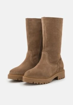 Pier One LEATHER WINTER BOOT - Stiefel - Taupe -Pier One Store 83df9d01add942eaabb452a58120a742