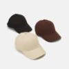 Pier One UNISEX 3 PACK - Cap - Black/dark Brown/beige -Pier One Store c2733f675ca44ebd8c1145369473dacc