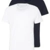 Pier One 2 PACK - T-Shirt Basic - White/dark Blue -Pier One Store c317d65fe9bd4dd2b5dfb2c9aa92192f
