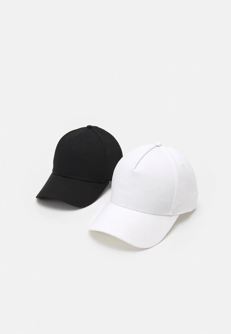 Pier One UNISEX 2 PACK - Cap - Black/white 3 Pier One UNISEX 2 PACK - Cap - Black/white