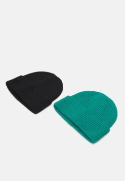 Pier One UNISEX 2 PACK - Mütze - Black/green -Pier One Store d824f072cba248aa8a5dd0079b23dc7c