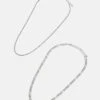 Pier One UNISEX 2 PACK - Halskette - Silver-coloured -Pier One Store dc536fad5c54433bbebbb500401f9c06