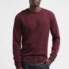 Pier One BASIC CREWNECK - Strickpullover - Bordeaux -Pier One Store eb0e723b2058424e9a31aa5c1f372c09